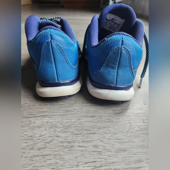 NIKE FLEX TRAINER 5 WOMAN SIZE 8 running shoes blue and green - Picture 7 of 9